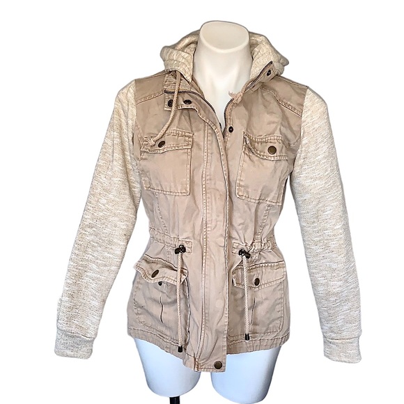 Sky and Sparrow Utility Canvas Drawstring Waist Jacket - Picture 1 of 13